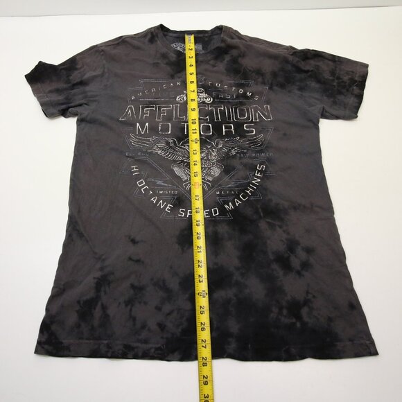 Affliction T-Shirt Mens XL 42" Chest Dye Motors Wings Skull Engine Y2K Moto - Picture 10 of 10